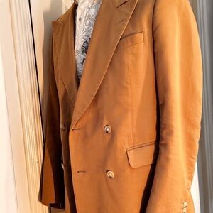 Dries Van Noten Tobacco Double-Breasted Blazer